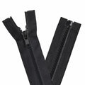 YAKA 4PCS #5 22in Separating Jacket Zippers Black Molded Plastic Size 22in by Deal US