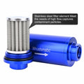Wrustvnabc 6AN 8AN 10AN Inline Fuel Filter 10 Micron Red 58MM Aluminum by Deal US