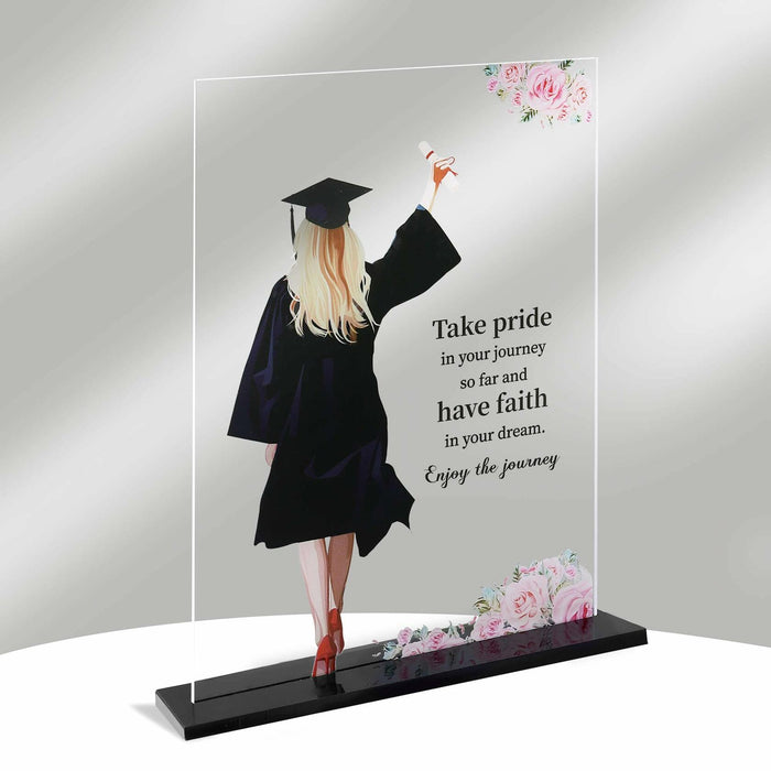 Kiwayo Acrylic Inspirational Graduation Keepsake Gift for Her Black by Deal US