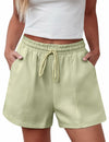 luvamia Women's Loose High Waist Lint Green Shorts Size Small