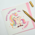 Old English Company 1st Birthday Card Girls Cute Unicorn Age 1 Year by Deal US