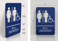 Headline Sign 9487 ADA Wheelchair Accessible All Gender Restroom Sign 6x9 Blue by Deal US
