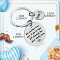 URECOVER Silver Stainless Steel Engraved Keychain for Dad from Son Hearts by Deal US