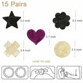 JROZXF Lace Nipple Pasties Adhesive Disposable Bra Covers 15 Pairs Size 3.2inch by Deal US