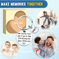 URECOVER Silver Stainless Steel Engraved Keychain for Dad from Son Hearts by Deal US