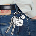 URECOVER Silver Stainless Steel Engraved Keychain for Dad from Son Hearts by Deal US