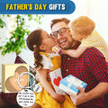 URECOVER Silver Stainless Steel Engraved Keychain for Dad from Son Hearts by Deal US