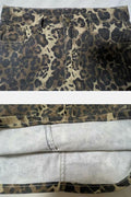 TYSSEDAL Women's Leopard Print Denim Mini Skirt High Waisted Small by Deal US
