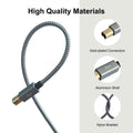 Delca 6ft Nylon Braided USB 2.0 Printer Cable Type A to B Gray by Deal US