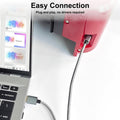 Delca 6ft Nylon Braided USB 2.0 Printer Cable Type A to B Gray by Deal US