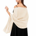 QIUTIMIY Sheer Chiffon Shawl Wrap Elegant Wedding Evening Scarf White W70cm by Deal US