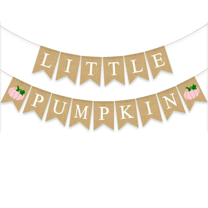 Little Pumpkin Teal Burlap Banner – Fall, Baby Shower & Birthday Decor by Deal US