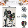Fapulee Winter Snowman Garden Flag – 12x18in Double-Sided Christmas Yard Decor by Deal US