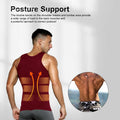 Casey Kevin Men’s Sleeveless Compression Shirt – Shapewear Vest Small, Wine Red by Deal US