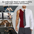 Casey Kevin Men’s Sleeveless Compression Shirt – Shapewear Vest Small, Wine Red by Deal US