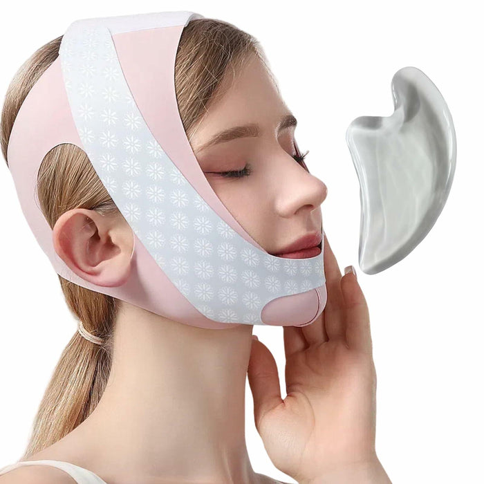 Reusable V Line Face Lifting Strap Jawline Shaper Sleeping Mask Women L by Deal US