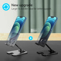 Meliya Foldable Aluminum Adjustable Cell Phone Stand Holder for Desk Silver by Deal US