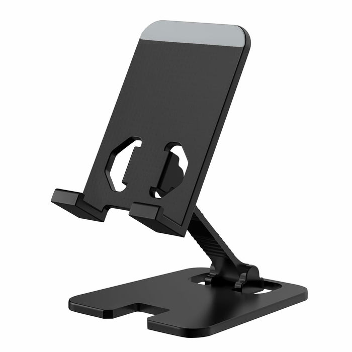 Meliya Foldable Aluminum Adjustable Cell Phone Stand Holder for Desk Silver by Deal US