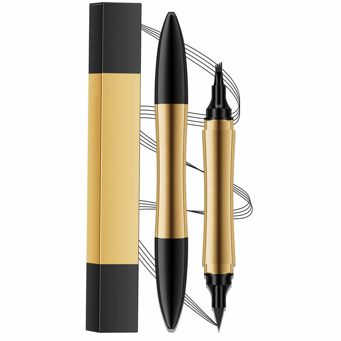 2-in-1 3D Microblading Eyebrow & Eyeliner Pencil Waterproof Grey by Deal US