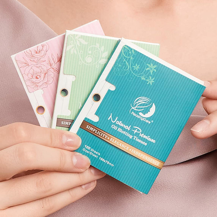 Travel Makeup Mirror with Facial Oil Blotting Sheets 100 Count Rose by Deal US