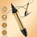 2-in-1 3D Microblading Eyebrow & Eyeliner Pencil Waterproof Grey by Deal US