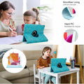 iPad Pro 12.9" 6th Gen Case with Rotating Stand & Auto Sleep/Wake – Blue Flowers by Deal US