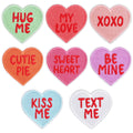 8 Heart-Shaped Embroidered Patches Sew-On DIY Applique for Jeans & Dress by Deal US