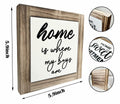 Rustic Wood Sign Inspirational Plaque 'Home Is Where My Boys Are' by Deal US