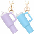 Wabogove Mini Tumbler Keychain 2 Pack Cute Cup Charms for Bags Purple+Blue by Deal US