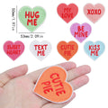 8 Heart-Shaped Embroidered Patches Sew-On DIY Applique for Jeans & Dress by Deal US