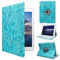 iPad Pro 12.9" 6th Gen Case with Rotating Stand & Auto Sleep/Wake – Blue Flowers by Deal US