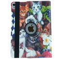 iPad 11" 1st Gen 2018 Rotating Smart Leather Case – Cat Design by Deal US