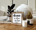 Rustic Wood Sign Inspirational Plaque 'Home Is Where My Boys Are' by Deal US