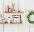 Rustic Wood Sign Inspirational Plaque 'Home Is Where My Boys Are' by Deal US