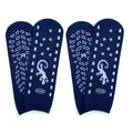 GBM Geckos - Plush Double Tread Non-Slip Safety Socks 2-PACK (Navy Blue, Medium) by Deal US
