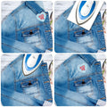 8 Heart-Shaped Embroidered Patches Sew-On DIY Applique for Jeans & Dress by Deal US