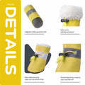 TEOZZO Dog Boots Warm Puppy Paw Protector Reflective Strip Size 6 Yellow 4PCs by Deal US