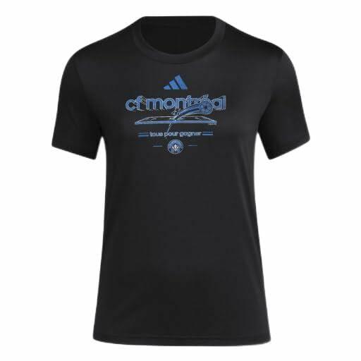 Adidas Women’s CF Montreal Pre-Game Soccer T-Shirt, Black, XXL by Deal US