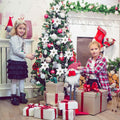 KEPATO Christmas Glitter Poinsettia Christmas Tree Ornaments Pack of 12 (White) by Deal US