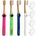 PRASBURR Toddler Toothbrush 4-Pack Galactic Adventures Soft Bristles Age 2-4+ by Deal US