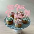 Gyufise 24-Pack Pink Mother’s Day Cupcake Toppers Love You Mom Cake Picks by Deal US