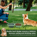 Collapsible Dog Bowl w/ Lid Travel Food Water Bowl 2-in-1 Portable 60oz by Deal US