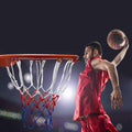 2-Pack Basketball Nets White 12 Loops Polyester Replacement All-Weather by Deal US