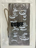 GUQFF “I’m Just Here for the Cake” Wedding Sign – Rustic Ring Bearer Wood Sign by Deal US