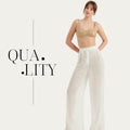 TUBANUR Women’s Chiffon Wide Leg Pants High Waist Palazzo Summer White XS by Deal US