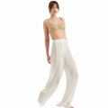 TUBANUR Women’s Chiffon Wide Leg Pants High Waist Palazzo Summer White XS by Deal US