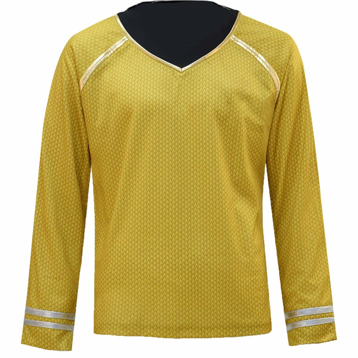aiweran Captain Kirk Costume Adult Men Yellow T-Shirt(S), Small by Deal US