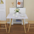 White Fitted Square Tablecloth 34x34in Elastic Spandex Party Table Cover by Deal US