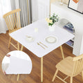 White Fitted Square Tablecloth 34x34in Elastic Spandex Party Table Cover by Deal US