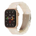 MAIRUI Resin Watch Band for Apple Watch 38-41mm Series 1-9 SE Iridescent White by Deal US
